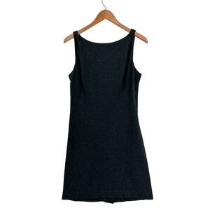 MM LAFLEUR Dress Lydia Sheath Classic Minimalist Zip Stretch Gray